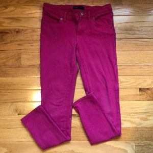 Girl’s pink knit jeans